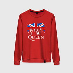 Свитшот хлопковый женский Queen UK, цвет: красный