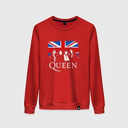 Свитшот хлопковый женский Queen UK, цвет: красный