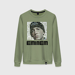Свитшот хлопковый женский Eminem labyrinth, цвет: авокадо