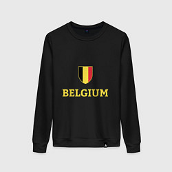 Свитшот хлопковый женский Belgium, цвет: черный