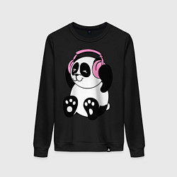Женский свитшот Panda in headphones панда в наушниках
