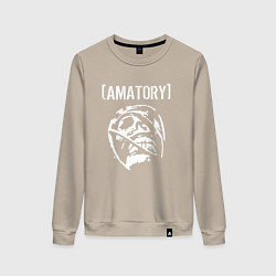 Свитшот хлопковый женский Amatory, цвет: миндальный