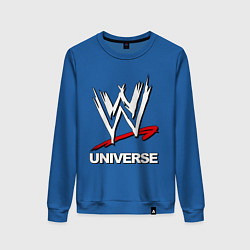 Свитшот хлопковый женский WWE universe, цвет: синий