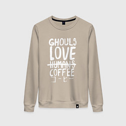 Женский свитшот Ghouls Love Coffee