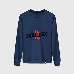 Свитшот хлопковый женский Skrillex III, цвет: тёмно-синий