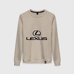 Свитшот хлопковый женский Lexus logo, цвет: миндальный