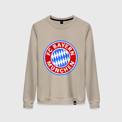 Свитшот хлопковый женский Bayern Munchen FC, цвет: миндальный