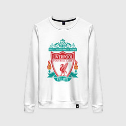 Свитшот хлопковый женский Liverpool FC, цвет: белый