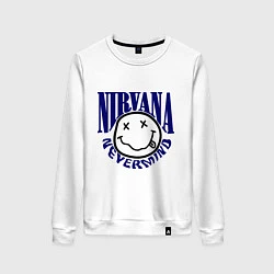 Свитшот хлопковый женский Nevermind Nirvana, цвет: белый