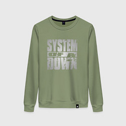 Свитшот хлопковый женский System of a Down, цвет: авокадо