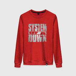 Свитшот хлопковый женский System of a Down, цвет: красный