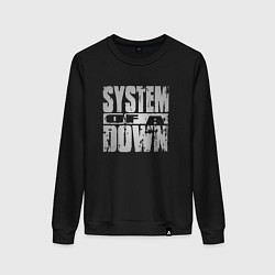 Свитшот хлопковый женский System of a Down, цвет: черный