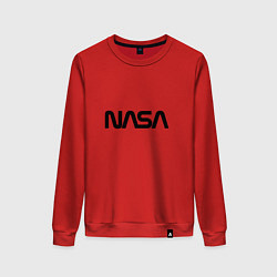 Свитшот хлопковый женский NASA, цвет: красный