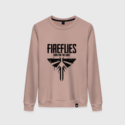 Свитшот хлопковый женский Fireflies: Look for the Light, цвет: пыльно-розовый