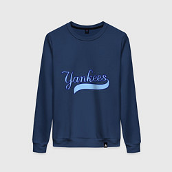 Свитшот хлопковый женский Yankees, цвет: тёмно-синий