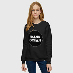 Свитшот хлопковый женский Frank Ocean, цвет: черный — фото 2