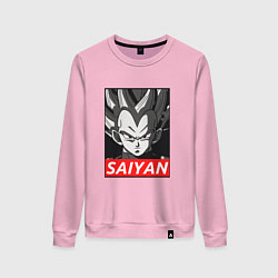 Свитшот хлопковый женский SAIYAN OBEY, цвет: светло-розовый