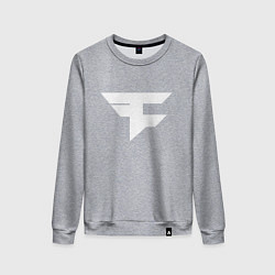 Свитшот хлопковый женский FAZE Symbol, цвет: меланж
