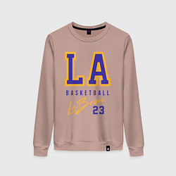 Свитшот хлопковый женский Lebron 23: Los Angeles, цвет: пыльно-розовый