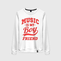 Женский свитшот Music is my boyfriend