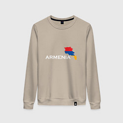 Свитшот хлопковый женский Армения, цвет: миндальный