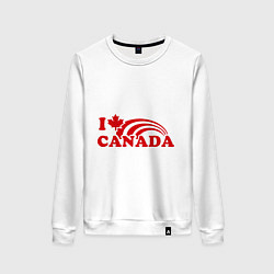 Женский свитшот I love Canada