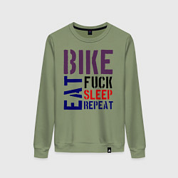 Женский свитшот Bike eat sleep repeat