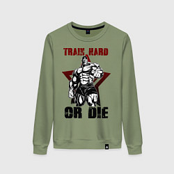 Женский свитшот Bodybuilder - train hard or die