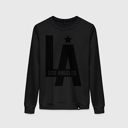 Свитшот хлопковый женский Los Angeles Star, цвет: черный