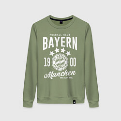 Свитшот хлопковый женский Bayern Munchen 1900, цвет: авокадо