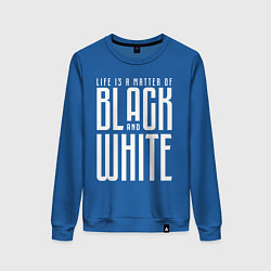 Свитшот хлопковый женский Juventus: Black & White, цвет: синий
