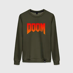 Свитшот хлопковый женский DOOM: Acid Red, цвет: хаки