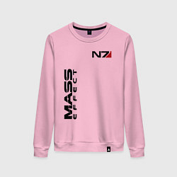 Свитшот хлопковый женский MASS EFFECT N7, цвет: светло-розовый