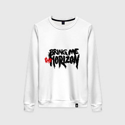 Свитшот хлопковый женский Bring me the horizon, цвет: белый