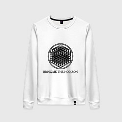 Свитшот хлопковый женский Bring me the horizon, цвет: белый