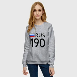 Свитшот хлопковый женский RUS 190, цвет: меланж — фото 2