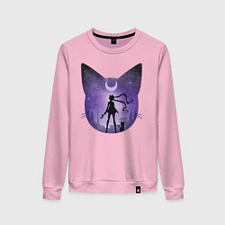 Свитшот хлопковый женский Pretty Soldier Sailor Moon, цвет: светло-розовый