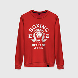 Женский свитшот Бокс - сердце льва