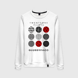 Свитшот хлопковый женский TOP: Blurryface, цвет: белый