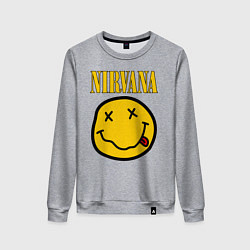 Свитшот хлопковый женский NIRVANA, цвет: меланж