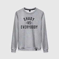 Свитшот хлопковый женский Shady vs everybody, цвет: меланж