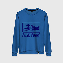 Женский свитшот Shark fast food