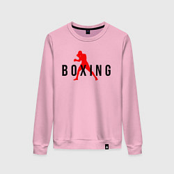 Свитшот хлопковый женский Boxing indastry, цвет: светло-розовый