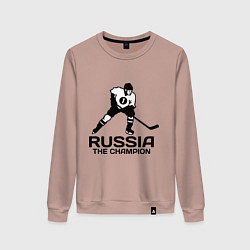 Женский свитшот Russia: Hockey Champion