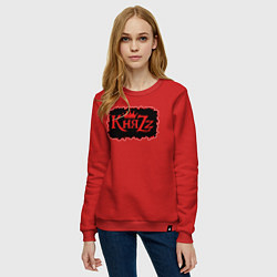 Свитшот хлопковый женский Князь Анархия спина, цвет: красный — фото 2