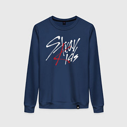 Свитшот хлопковый женский Stray Kids, цвет: тёмно-синий