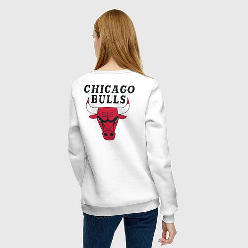 Женский свитшот CHICAGO BULLS НА СПИНЕ / Белый – фото 4