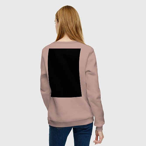 Женский свитшот Be kind to animals or I'll kil / Пыльно-розовый – фото 4