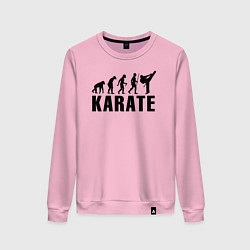 Свитшот хлопковый женский Karate Evolution, цвет: светло-розовый