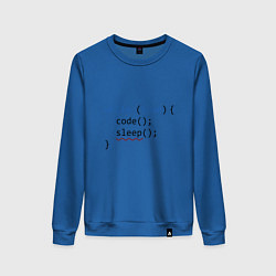 Свитшот хлопковый женский Code - sleep, цвет: синий